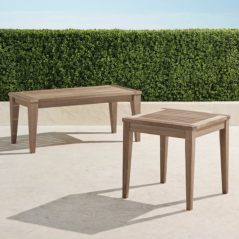 Teak Tables in Weathered Finish