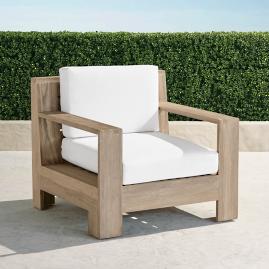 St. Kitts Lounge Chair in Weathered Teak with