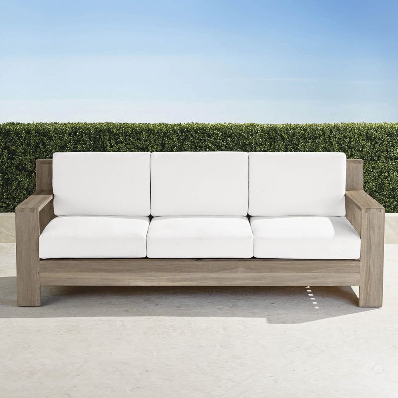 St Kitts Sofa in Weathered Teak with Cushions