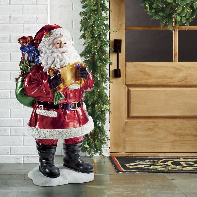 Fiber-optic Santa with Gift Bag
