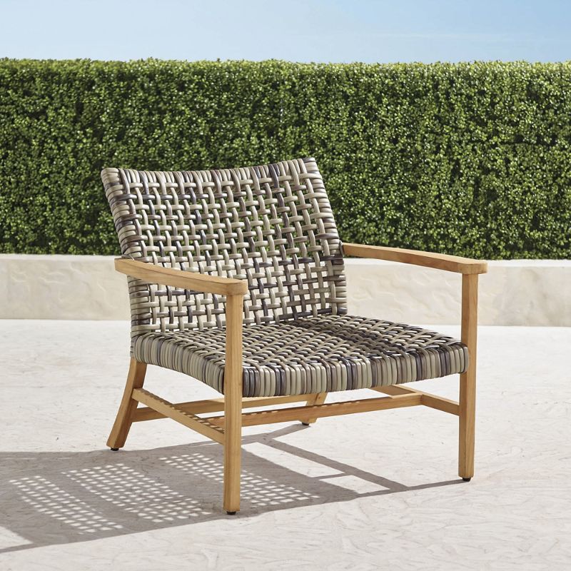 FRONTGATE ISOLA LOUNGE CHAIR IN NATURAL TEAK & DRIFTWOOD WICKER