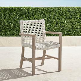 Isola Dining Arm Chair in Weathered Finish