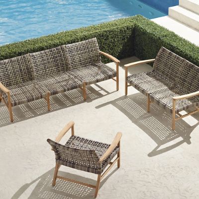 Isola 3-pc. Sofa Set in Natural Finish