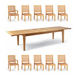 Cassara 11-pc. Estate Expandable Dining Set in Natural