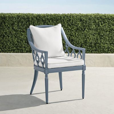 Avery Dining Arm Chair with Cushions in Moonlight