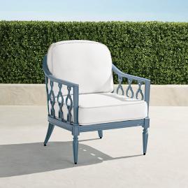 Avery Lounge Chair with Cushions in Moonlight Blue