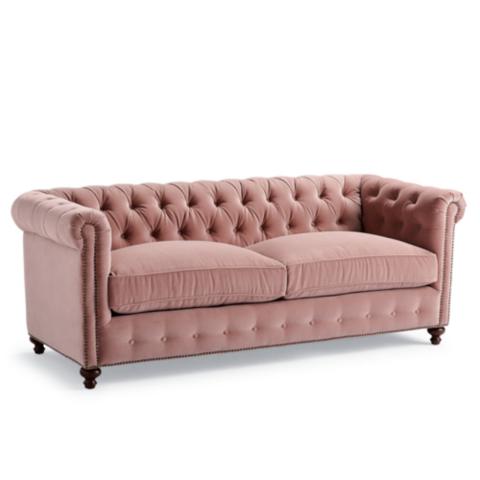 Petite Barrow Chesterfield Upholstered Sofa | Frontgate
