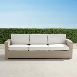 Palermo Sofa with Cushions in Dove Finish