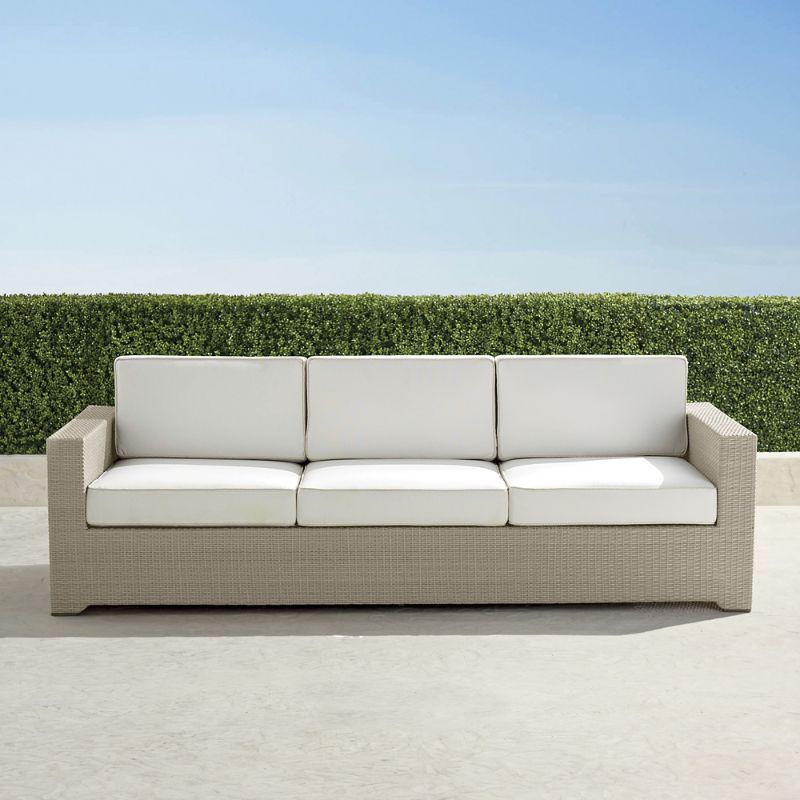 Palermo Sofa with Cushions in Dove Finish