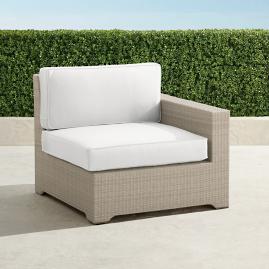 Palermo Right-facing Chair with Cushions in Dove Finish
