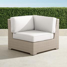Palermo Corner Chair with Cushions in Dove Finish