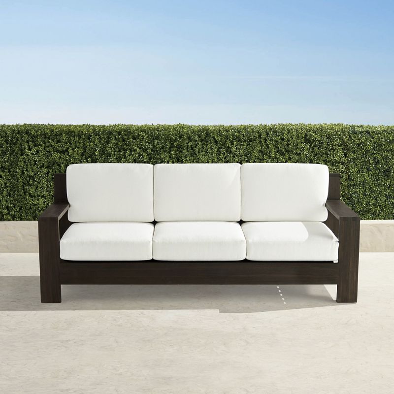Frontgate St. Kitts Sofa With Cushions In Kona Teak In Brown