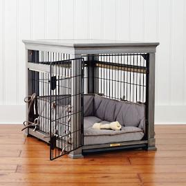 Luxury Pet Residence Dog Crate in Distressed Grey