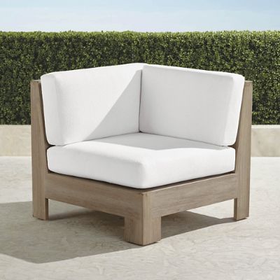 Catania Outdoor Teak Lounge Chair, Weathered Grey