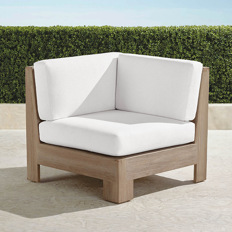 St Kitts Corner Chair in Weathered Teak with Cushions