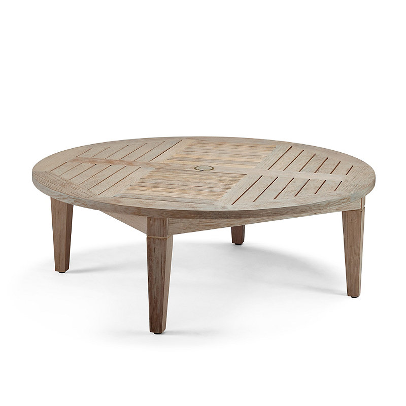 Frontgate Isola Chat Table In Weathered Finish In Yellow