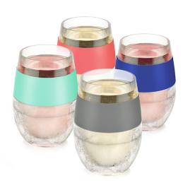 FREEZE Assorted Cooling Wine Glasses, Set of Four