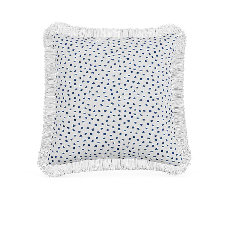Darlington Dot Fringed Indoor Outdoor Pillow