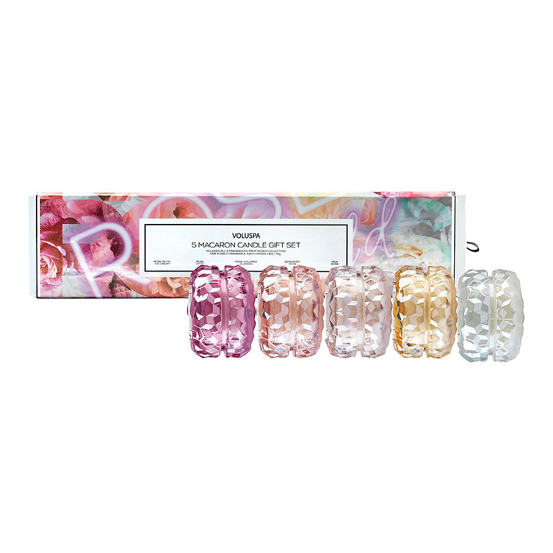 Voluspa Rose Cloche Candles, Gift Set of Five