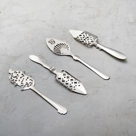 Set of Four Assorted Absinthe Spoons