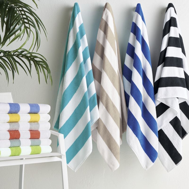 FRONTGATE SET OF 4 CABANA STRIPE POOL & BEACH TOWEL
