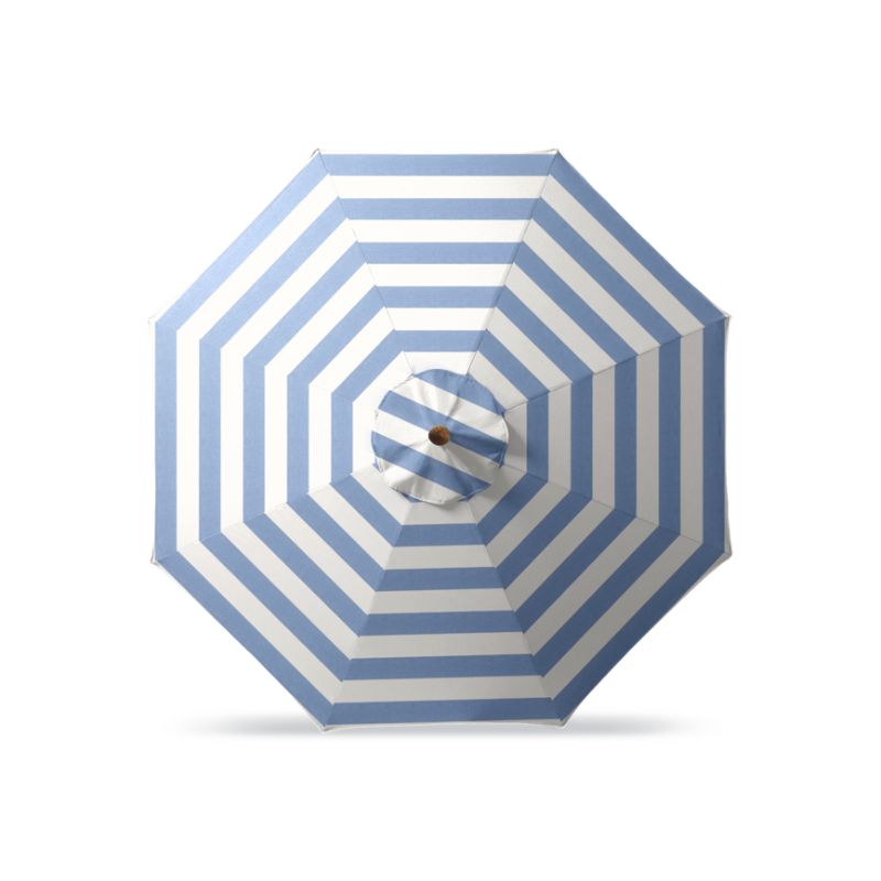 9' Round Outdoor Market Umbrella - Cobalt, White - Frontgate