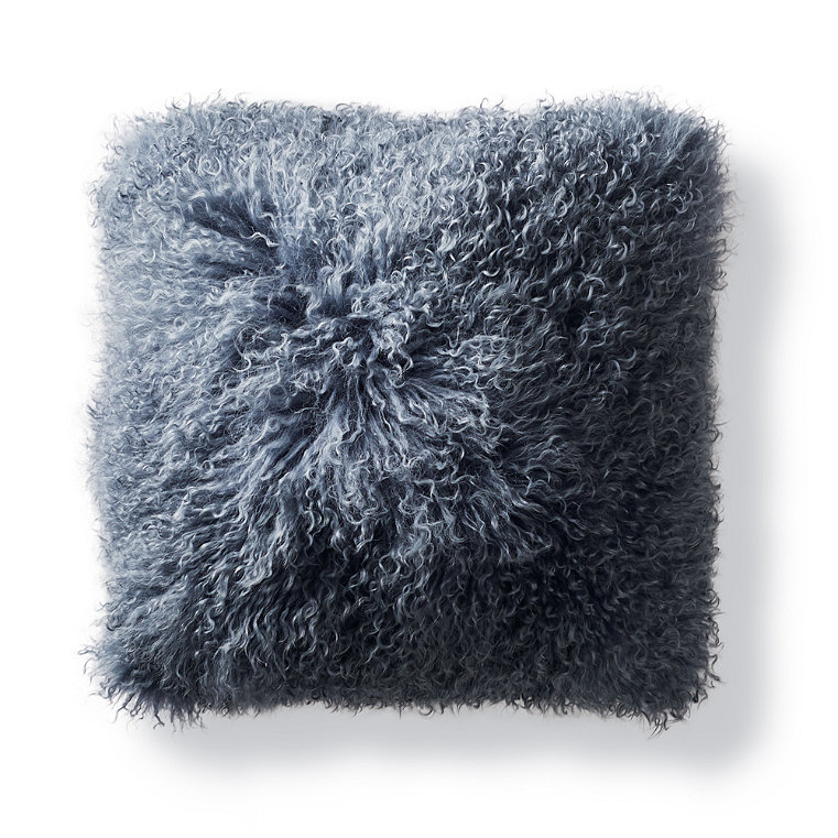 Mongolian Fur Decorative Square Pillow Cover