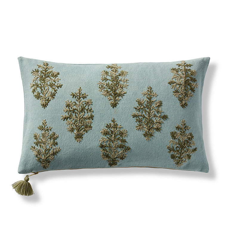 Bodhi Embroidered Lumbar Pillow Cover
