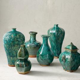 Vert de Chine Ceramic Vases and Jars