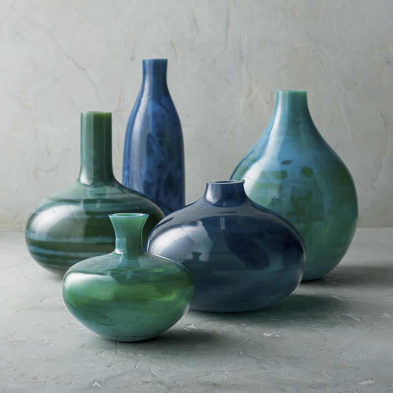 Shop Frontgate Marella Glass Vases In Blue