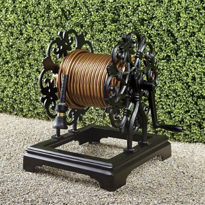 T TOVIA Wall Mounted Hose Reel, 3/8 44 FT Retractable Garden Hose