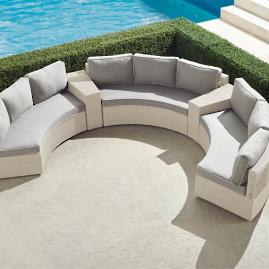 Pasadena II 5-pc. Sofa Set in Ivory Finish