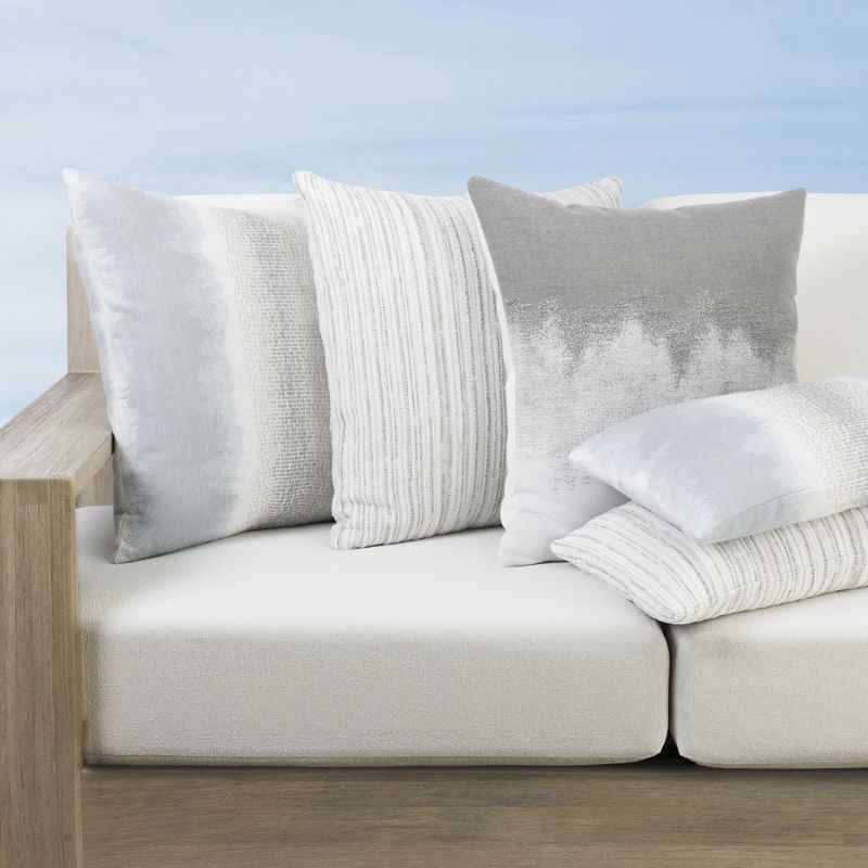 Frontgate Silver Shores Indoor/outdoor Pillow Collection By Elaine Smith In Sky Square