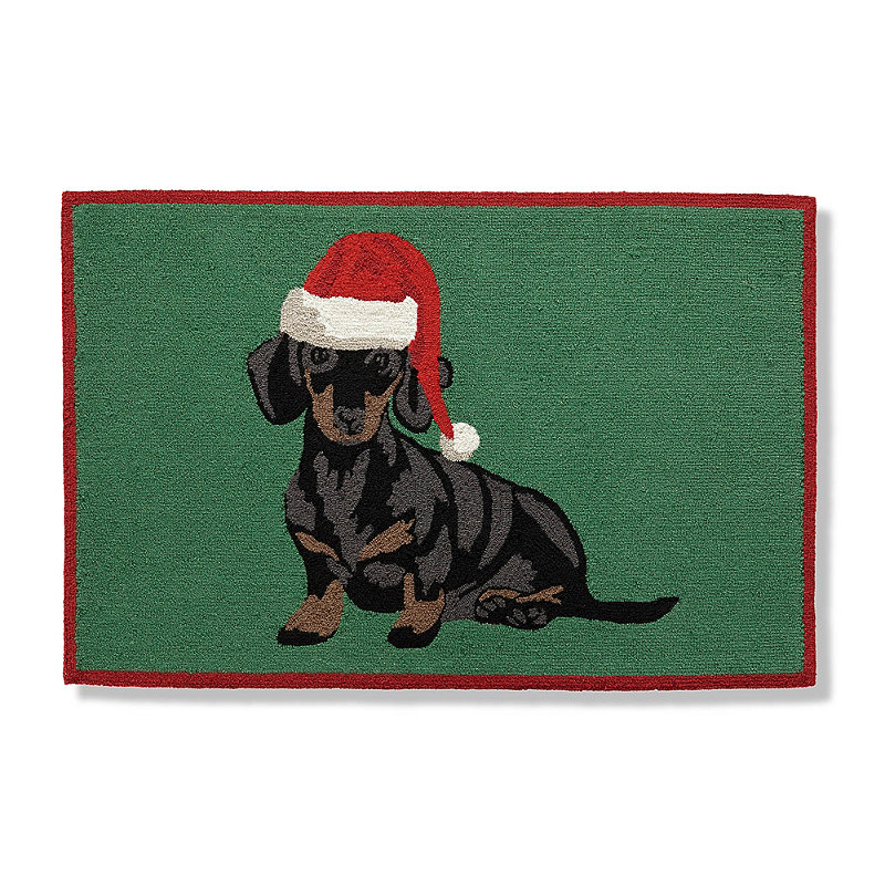 Holiday Dogs Door Mat - Dachshund - Frontgate
