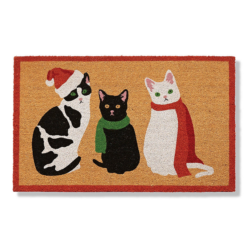 Christmas Cats Coco Door Mat - Frontgate