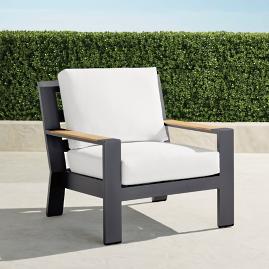 Calhoun Lounge Chair with Cushions in Aluminum