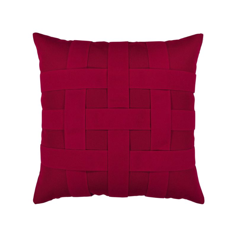 Frontgate Basketweave Indoor/outdoor Pillow By Elaine Smith In Orange