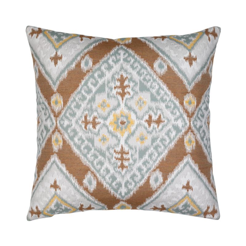 Frontgate Ikat Diamond Indoor/outdoor Pillow By Elaine Smith In Peacock