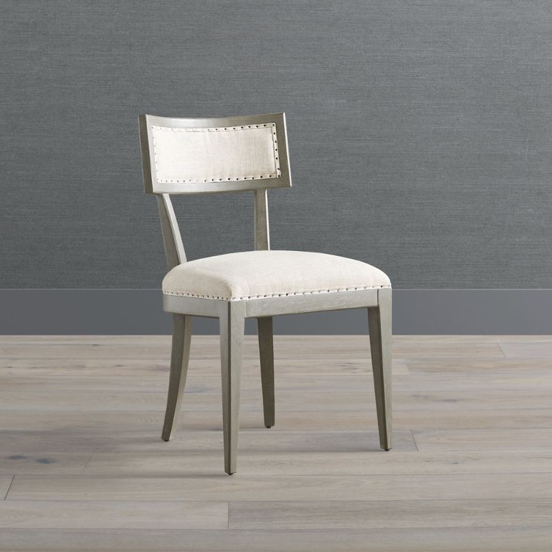 Frontgate Hunter Dining Chair In Performance Linen Flax,stone Gray