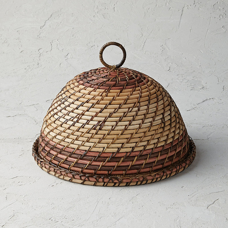 Rattan Nito Round Covered Tray