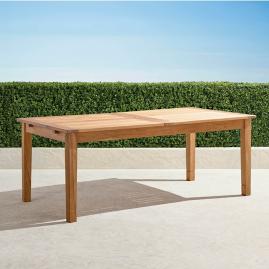 Classic Teak Expandable Dining Table in Natural Finish