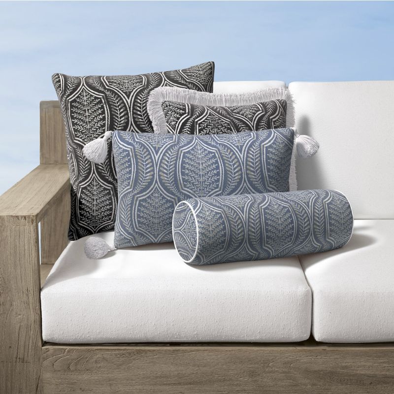 Frontgate Cosenza Trellis Indoor/outdoor Pillow In Moonlight Blue
