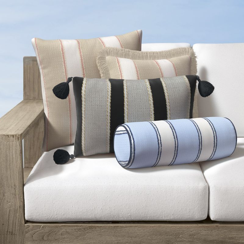Frontgate Galia Stripe Indoor/outdoor Pillow In Sand