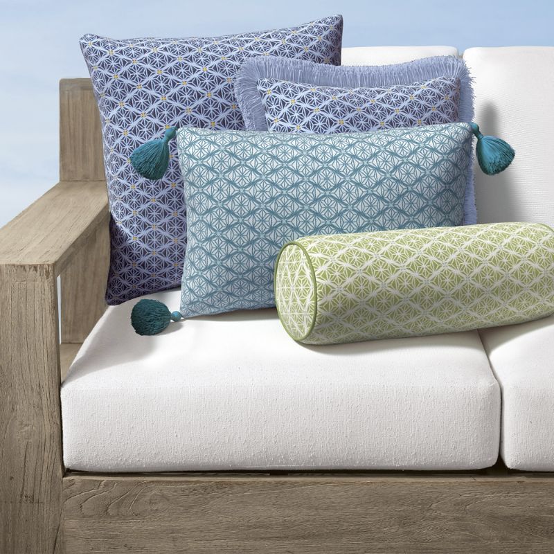 Frontgate Olivia Mosaic Indoor/outdoor Pillow In Peacock