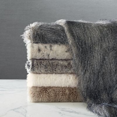 Frontgate faux 2024 fur throw