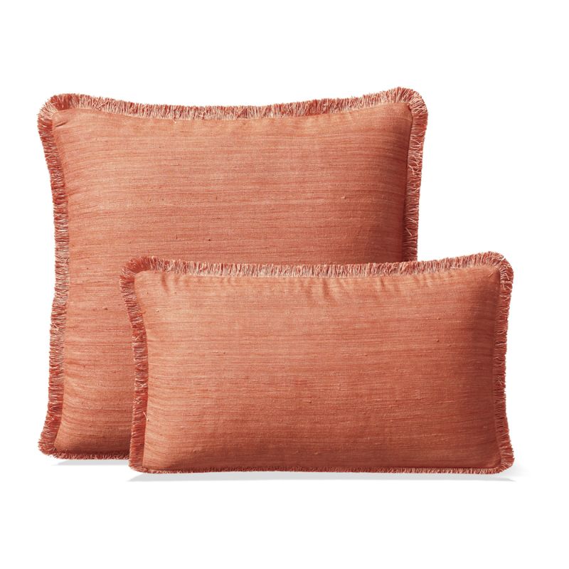 Frontgate Marilia Silk Decorative Pillow Covers In Berry