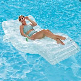 Details about    Inflatable Swimming Floating Chair Pool Seats Foldable Water Bed Lounge Chair 