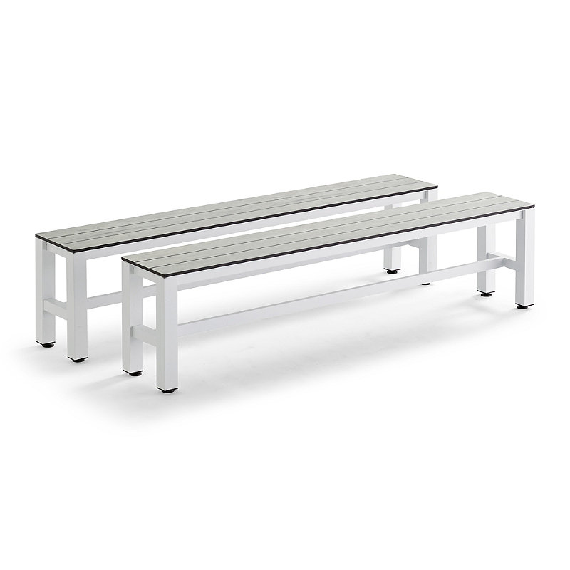 Set of 2 Esterno Outdoor Pool Table Benches
