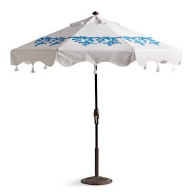 Mariella Porcelain Vine Handpainted Umbrella