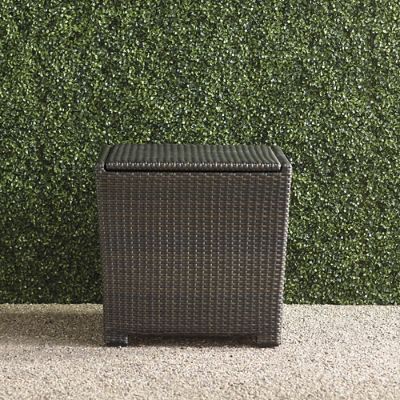 Tapered Wicker Storage Cube